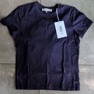 Frame The Baby Tee In Royal Purple Size Small